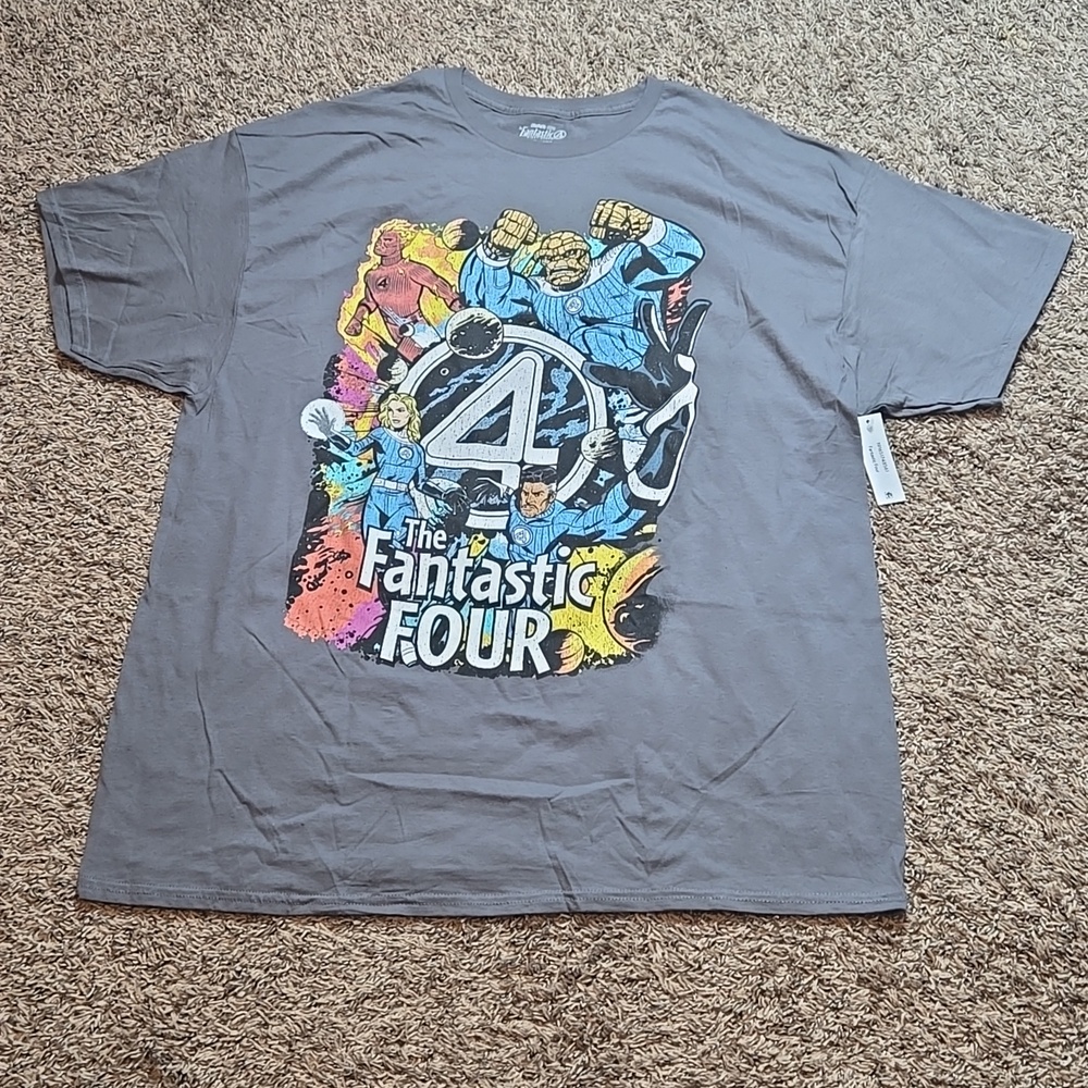 Marvel Studio The Fantastic Four 4 First Steps 2XL Plus Size Tee Shirt Top